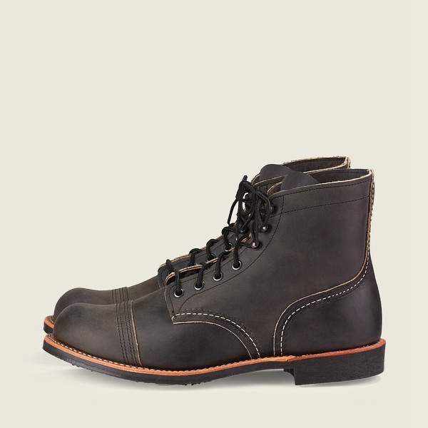 Red Wing Heritage Bot Erkek - Iron Ranger - 6-Inch Rough & Tough Deri - Koyu Gri - 21OWDICUM